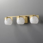 Ron Modern 3-Light White Ball Brass Wall Light