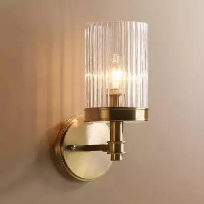Nicky Vintage Cylinder Transparent Glass Wall Light Nicky Vintage Cylinder Transparent Glass Wall Light