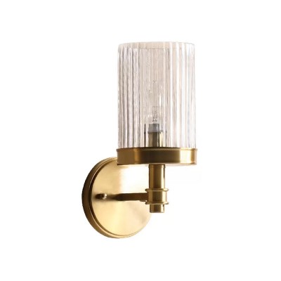 Nicky Vintage Cylinder Transparent Glass Wall Light Nicky Vintage Cylinder Transparent Glass Wall Light