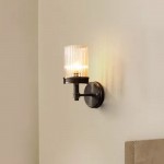 Nicky Vintage Cylinder Transparent Glass Wall Light