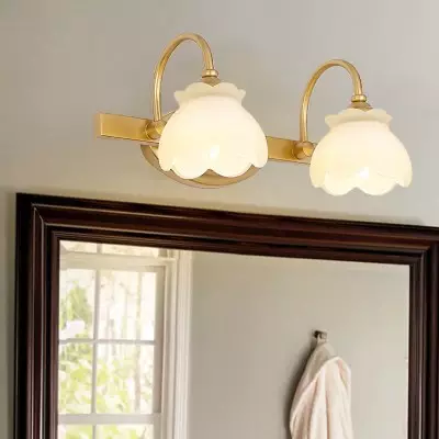 Edwin Retro Flower LED 2/3/4 Heads Brass Wall Light Edwin Retro Flower LED 2/3/4 Heads Brass Wall Light