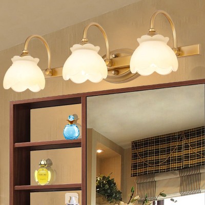 Edwin Retro Flower LED 2/3/4 Heads Brass Wall Light Edwin Retro Flower LED 2/3/4 Heads Brass Wall Light