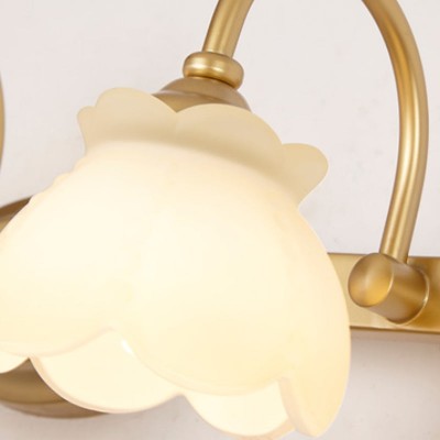 Edwin Retro Flower LED 2/3/4 Heads Brass Wall Light Edwin Retro Flower LED 2/3/4 Heads Brass Wall Light