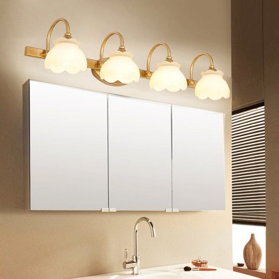 Edwin Retro Flower LED 2/3/4 Heads Brass Wall Light Edwin Retro Flower LED 2/3/4 Heads Brass Wall Light