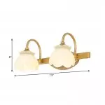 Edwin Retro Flower LED 2/3/4 Heads Brass Wall Light