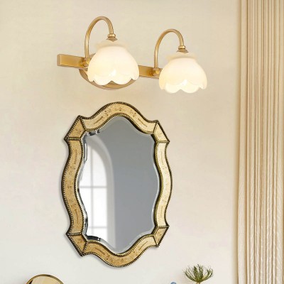 Edwin Retro Flower LED 2/3/4 Heads Brass Wall Light Edwin Retro Flower LED 2/3/4 Heads Brass Wall Light