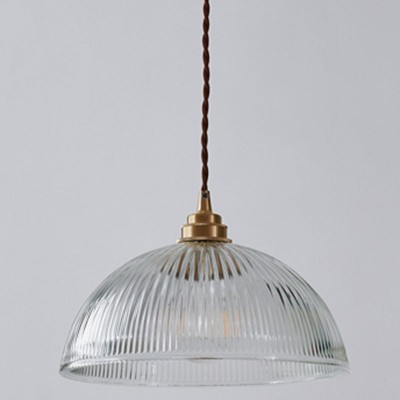 Rennie Minimalist Bowl Ribbed Glass Pendant Light Rennie Minimalist Bowl Ribbed Glass Pendant Light