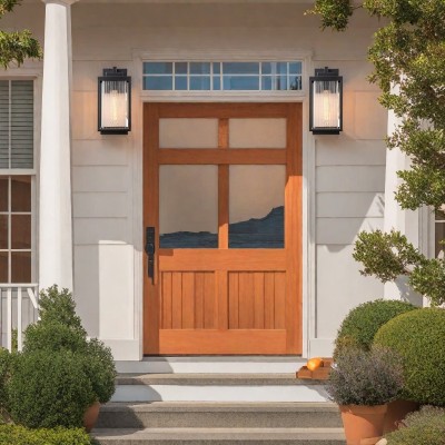 Dresser Modern Glass Lantern Outdoor Wall light Dresser Modern Glass Lantern Outdoor Wall light