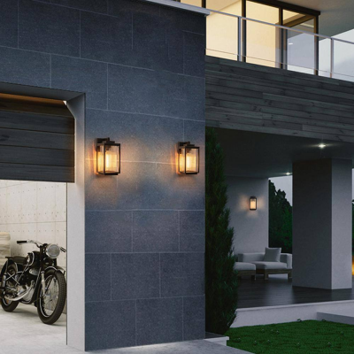 Dresser Modern Glass Lantern Outdoor Wall light Dresser Modern Glass Lantern Outdoor Wall light