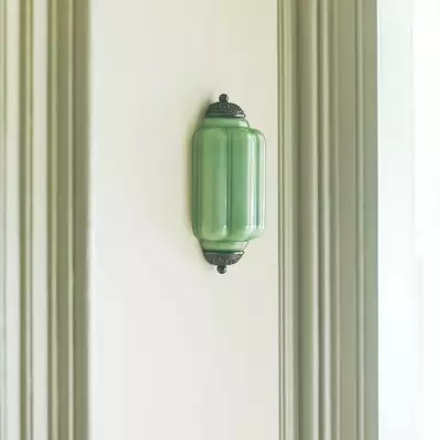 Michael Vintage Eloise Milk Glass Flush Wall Light Michael Vintage Eloise Milk Glass Flush Wall Light