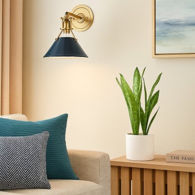 Saville Modern Cone-shaped Painted Metal Wall Light Saville Modern Cone-shaped Painted Metal Wall Light