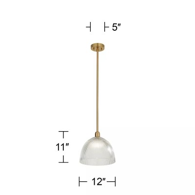 Mellor Modern 12” Ribbed Glass 360 Pendant Light Mellor Modern 12” Ribbed Glass 360 Pendant Light