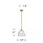 Mellor Modern 12” Ribbed Glass 360 Pendant Light Mellor Modern 12” Ribbed Glass 360 Pendant Light