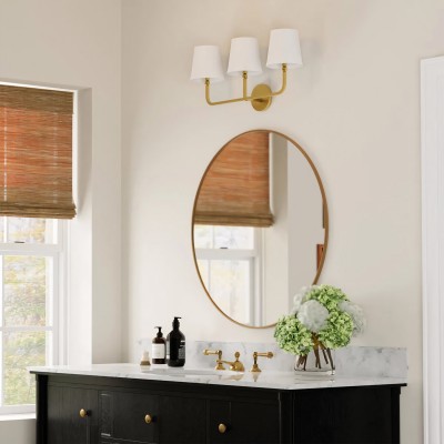 Liryn Minimalist 2/3/4 Heads Fabric Vanity Wall Light Liryn Minimalist 2/3/4 Heads Fabric Vanity Wall Light