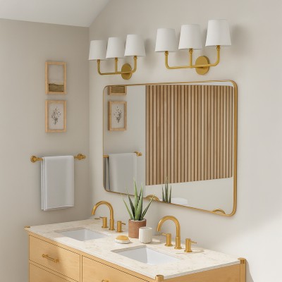 Liryn Minimalist 2/3/4 Heads Fabric Vanity Wall Light Liryn Minimalist 2/3/4 Heads Fabric Vanity Wall Light