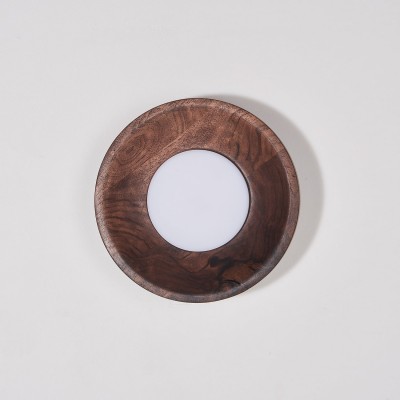 Temperley Japanese Round LED Wood Indoor Wall Light Temperley Japanese Round LED Wood Indoor Wall Light