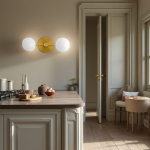 Calen Retro Milk Glass Double Globe Sconce