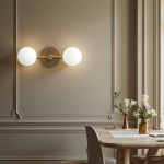 Calen Retro Milk Glass Double Globe Sconce