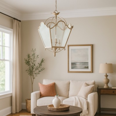 Freud French Vintage 4-Light Glass Pendant Light Freud French Vintage 4-Light Glass Pendant Light