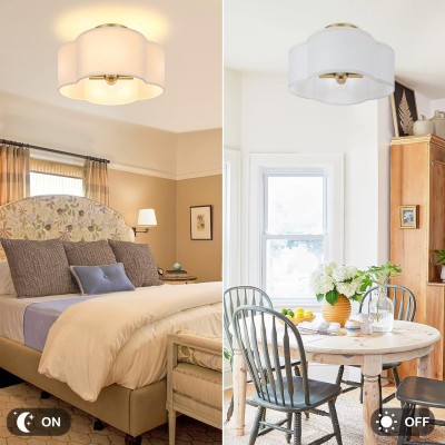 Lisi Modern Fabric Semi Flush Mount Ceiling Light Lisi Modern Fabric Semi Flush Mount Ceiling Light