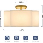 Lisi Modern Fabric Semi Flush Mount Ceiling Light Lisi Modern Fabric Semi Flush Mount Ceiling Light