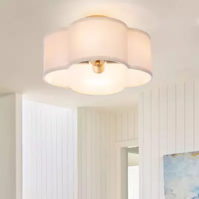 Lisi Modern Fabric Semi Flush Mount Ceiling Light Lisi Modern Fabric Semi Flush Mount Ceiling Light