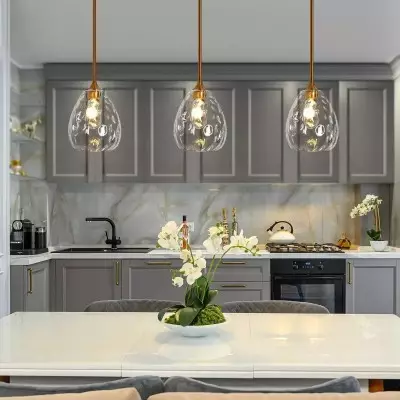 Goad Modern Teardrop Ripple Glass Pendant Light