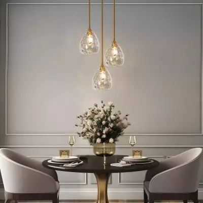 Goad Modern Teardrop Ripple Glass Pendant Light