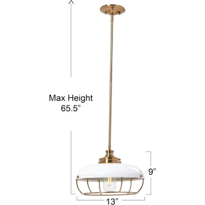 Muir Industrial Caged Dome Metal Pendant Light Muir Industrial Caged Dome Metal Pendant Light