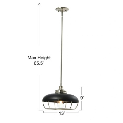 Muir Industrial Caged Dome Metal Pendant Light
