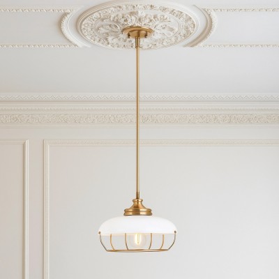 Muir Industrial Caged Dome Metal Pendant Light Muir Industrial Caged Dome Metal Pendant Light