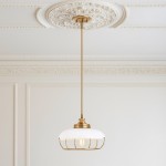 Muir Industrial Caged Dome Metal Pendant Light Muir Industrial Caged Dome Metal Pendant Light