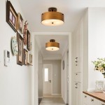 Bruce Vintage Gold Semi Flush Mount Metal Ceiling Light Bruce Vintage Gold Semi Flush Mount Metal Ceiling Light