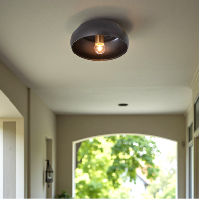 Kalini Farmhouse Round Soft Ceramic Ceiling Light