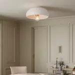 Kalini Farmhouse Round Soft Ceramic Ceiling Light