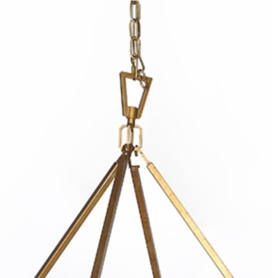 Jock French Gold Wagon Wheel Candle-Shaped Metal Chandelier Jock French Gold Wagon Wheel Candle-Shaped Metal Chandelier