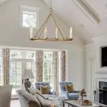 Jock French Gold Wagon Wheel Candle-Shaped Metal Chandelier