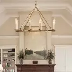 Jock French Gold Wagon Wheel Candle-Shaped Metal Chandelier