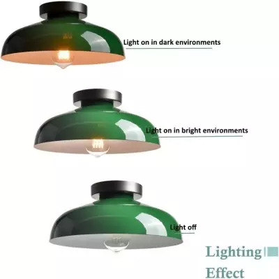 Kinneir Industrial Macarons Semi Flush Mount Metal Ceiling Light Kinneir Industrial Macarons Semi Flush Mount Metal Ceiling Light