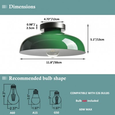 Kinneir Industrial Macarons Semi Flush Mount Metal Ceiling Light Kinneir Industrial Macarons Semi Flush Mount Metal Ceiling Light