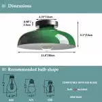 Kinneir Industrial Macarons Semi Flush Mount Metal Ceiling Light