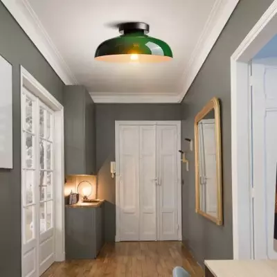 Kinneir Industrial Macarons Semi Flush Mount Metal Ceiling Light Kinneir Industrial Macarons Semi Flush Mount Metal Ceiling Light