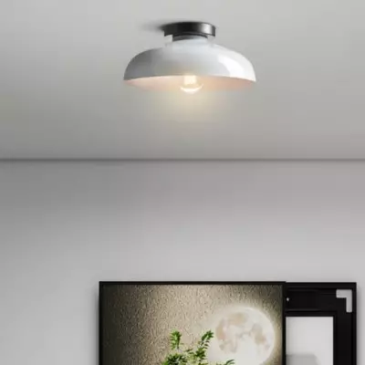 Kinneir Industrial Macarons Semi Flush Mount Metal Ceiling Light Kinneir Industrial Macarons Semi Flush Mount Metal Ceiling Light