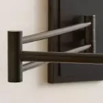 Lutyens Wabi-sabi Iron Swing Arm Fabric Wall Light