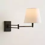 Lutyens Wabi-sabi Iron Swing Arm Fabric Wall Light