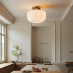 Kronle Schoolhouse Milky White Glass Ceiling Light