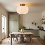 Kronle Schoolhouse Milky White Glass Ceiling Light