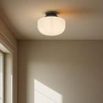 Kronle Schoolhouse Milky White Glass Ceiling Light