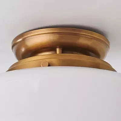 Kronle Schoolhouse Milky White Glass Ceiling Light Kronle Schoolhouse Milky White Glass Ceiling Light