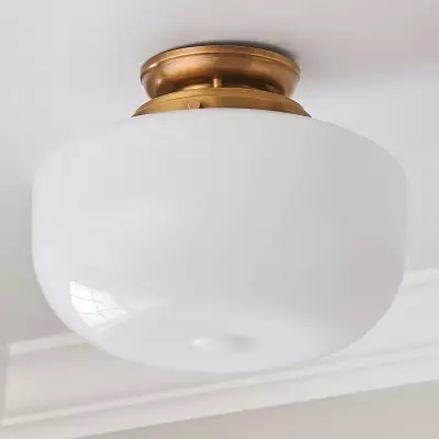 Kronle Schoolhouse Milky White Glass Ceiling Light Kronle Schoolhouse Milky White Glass Ceiling Light